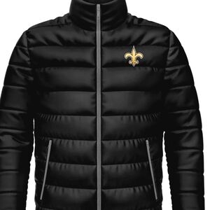 New Orleans Saints Men's Full Zip Puffer Jacket Winter Coat NWT